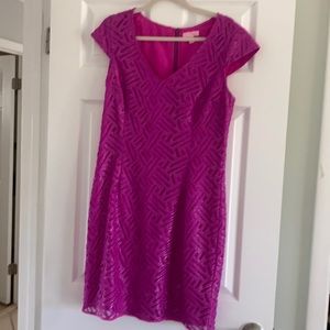 Lilly Pulitzer Bright Metallic Pink Selassie Dress Size 12